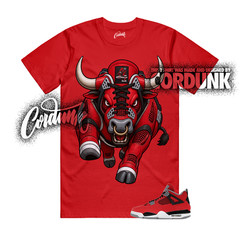 4 Toro Bravo Fire Red White Black Cement Grey 2026 T Shirt Match TORO3