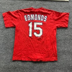Lee Sport T-Shirt Mens Size L Red St. Louis Cardinals Jim Edmonds 15 MLB Graphic