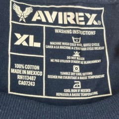 Avirex Shirt Mens XL Blue Christian Cross Crew Neck Short Sleeves Tee NWT