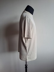 NEW Left Coast Tee Men’s Short Sleeve Pima Cotton Beige T-Shirt Top Size M