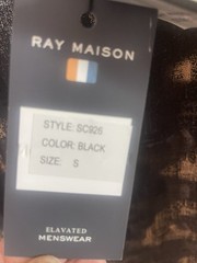 Roy Maison Black Gold Mens S Size Short Sleeves, Regular For Men 5.3-5.7 Feets