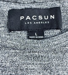 PacSun Los Angeles Mens Pocket T Shirt Heather Gray Size Large