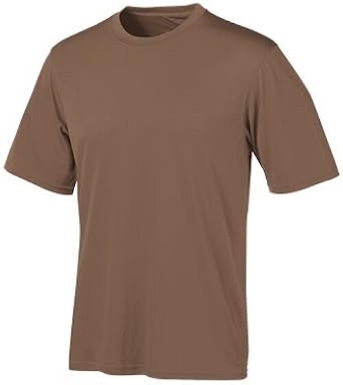CW22 Champion Men Double Dry Performance Tee Shirt Moisture Wicking small brown