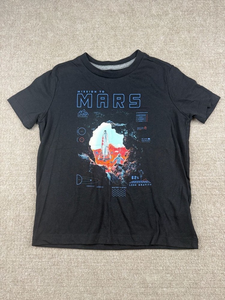 Old Navy Boys Mission to Mars Graphic Crew-Neck T-Shirt Size S (6-7)