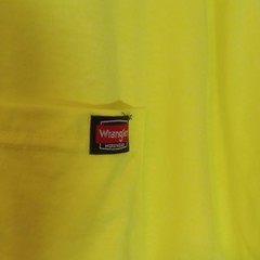 2 Pc HiVi Wrangler Workwear Men’s Pocket Tee Crew Neck Orange/Yellow XL XLT