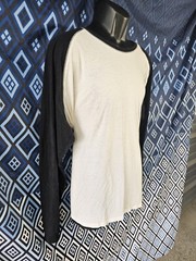 Stafford Tshirt Longsleeve XL Men Black White Length 27″ Chest 48″