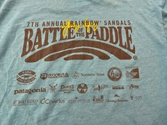 7th Annual Rainbow Sandals ‘Battle of the Paddle’ Gerry Lopez Shirt Large SUP