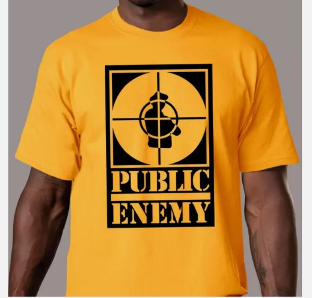 Public Enemy – Rebirth of a Nation Big Logo Gold All Size Unisex T-Shirt