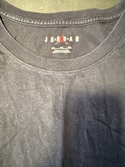 Jordan Men’s XXL Black Air Jumpman Logo Knit T-Shirt Crew Neck Short Sleeve