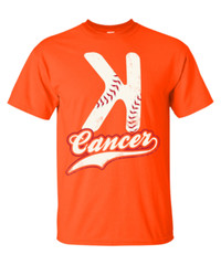 K Cancer Baseball T-Shirt – Strike Out Cancer Support The Fight Against Cancer