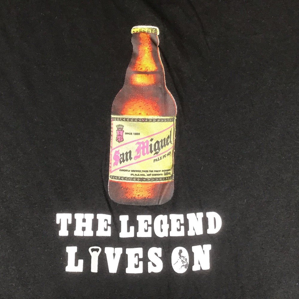 San Miguel Beer Mens XL T-Shirt My Philippines The Legend Lives On Black