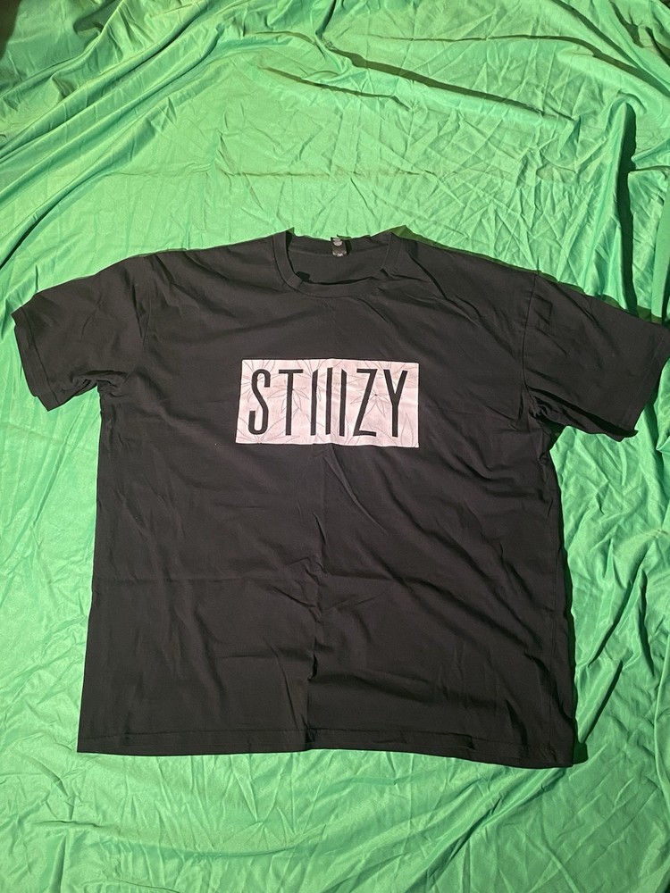 Stiiizy T-Shirt Men’s Black White Box Logo Graphic Tee Streetwear