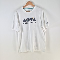 Anta Skate mens t shirt size XL white short sleeve round neck cotton 125216