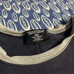 Vintage Y2K 2000s Polo Jeans Company Two Tone T Shirt Men’s Large Blue Gray
