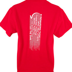 The Positive Side T Shirt Mens Size Medium Red Help Others