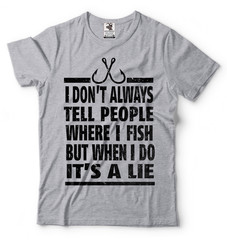 Fishing T-shirt Fishing Shirt Gift For Fisherman Funny T-shirt Cool Fishing Tee