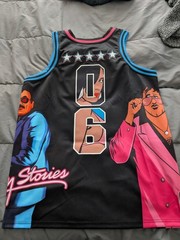 GTA Vice City Stories Jersey Mens L Large Black Rockstar Headgear Classics Rare