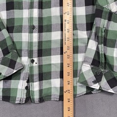 Diesel Amplified Plaid Flannel Shirt Mens XL Green Button Up L/S Y2K Style EUC