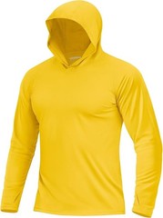 Men’s UPF 50+ Sun Protection Hoodie Lightweight Long Sleeve Fishing Hiking Shirt