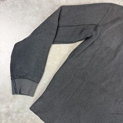 Buck Mason T Shirt Mens Small Black Faded Thermal Ribbed Preowned