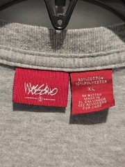 NWT Vintage Mossimo T Shirt Mens XL Graphic Print Gray Skater Y2K Double-Sided