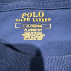 Polo Ralph Lauren Classic Fit Blue Logo Pocket Tee Cotton Crew Neck L
