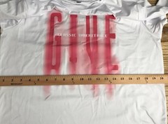 Men’s MED Print Graphic T shirt Short Sleeves White W/ Letter Print