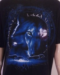 vintage 00s Y2K rare Huge PRint Wolf T-Shirt Spirit Nature Animal SZ 3XL