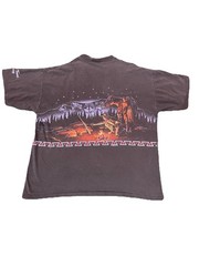VTG 1992 Habitat Devils Tower Wolf T-Shirt XL Single Stitch USA Distressed