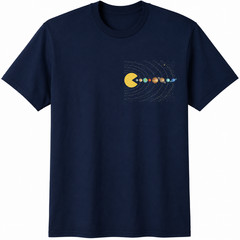 Solar System Astronomy T-Shirt Funny Space Gamer Graphic Tee Men’s S-5XL