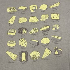 Vintage Cheese T Shirt Adult Small Brown Distressed Yellow Variety Brie Rare Vtg