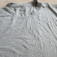Men’s Gray Solid Jersey T-Shirt, Crew Neck Short Sleeve, Size S Regular Fit