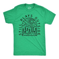 Mens Funny T Shirts Still Plays Outside Sarcastic Nature Graphic Novelty Tee for
