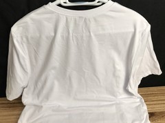 Men’s MED Print Graphic T shirt Short Sleeves White W/ Letter Print
