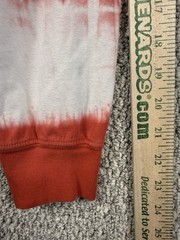 Vans Off The Wall Skull Tie Dye Long Sleeve Tee Medium Red White