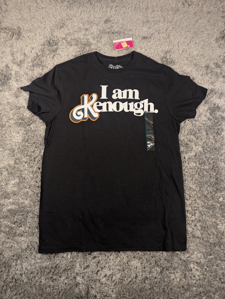 Unisex Barbie “I Am Ken Enough” Graphic T-Shirt Black Size Medium
