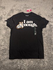 Unisex Barbie “I Am Ken Enough” Graphic T-Shirt Black Size Medium