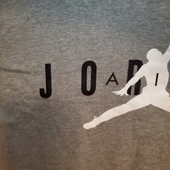 Air Jordan Mens XL Gray Wordmark Jumpman T-shirt Short Sleeve Tee 363277-02K