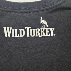 Wild Turkey Bourbon Whiskey Advertising T-Shirt Men’s Size M Black EUC