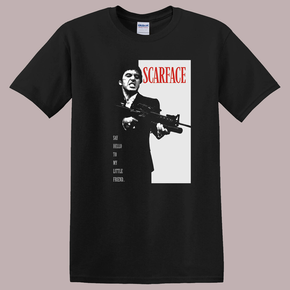 Scarface Al Pacino Movie Men’s Black T-Shirt Size S-5XL