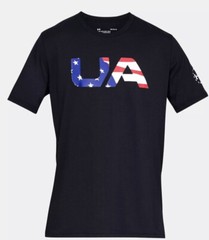 Under Armour Men’s Athletic UA Freedom USA T-Shirt S/S 1333352 Black Small NWT