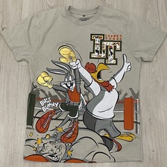 Official Looney Tunes Boxing T Shirt Mens M Gray Bugs Bunny Foghorn Leghorn