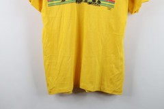 Vintage 70s Streetwear Mens Medium Florida Beach Sunset Bird T-Shirt Yellow USA