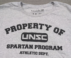 Loot Crate Halo T-Shirt Property of UNSC Spartan Gray Adult Men Medium New HTF