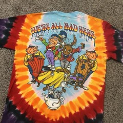 Liquid Blue 2014 Men T Shirt Alice In Wonderland We’re All Mad Here Tie Dye Sz M