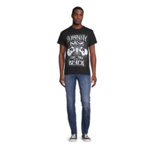 Johnny Cash The Man In Black Men’s Black Crewneck Graphic T-shirt Sz S Chest 35″