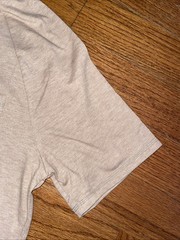 Coofandy Men’s Large Khaki Oatmeal Heather Short Sleeve Henley Stretch Shirt EUC