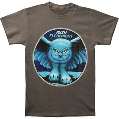 Authentic RUSH Fly By Night Slim Fit T-Shirt Grey S M L XL 2XL NEW