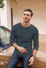 COOFANDY Men’s Henley Shirts Long Sleeve Basic Pullover T-Shirt Lightweight F…