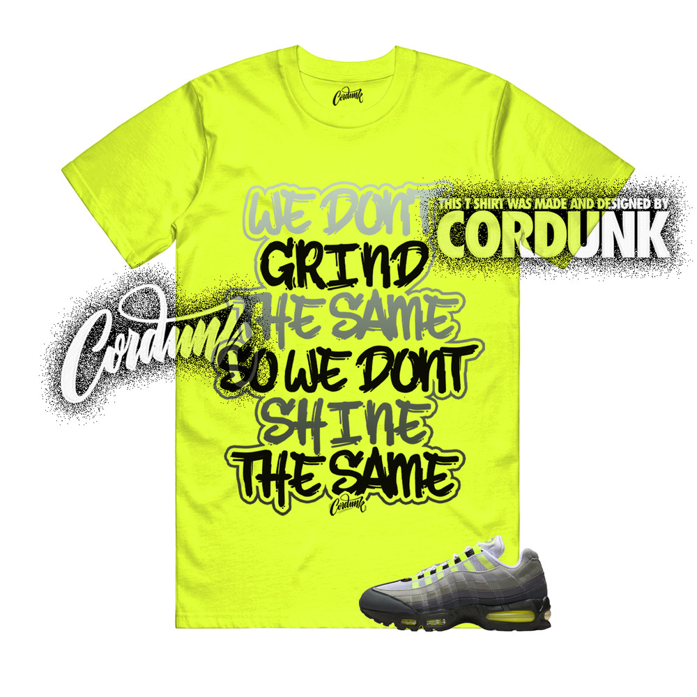 Air Max 95 Big Bubble Neon Yellow Black Cool Grey OG 2026 T Shirt Match DIFF